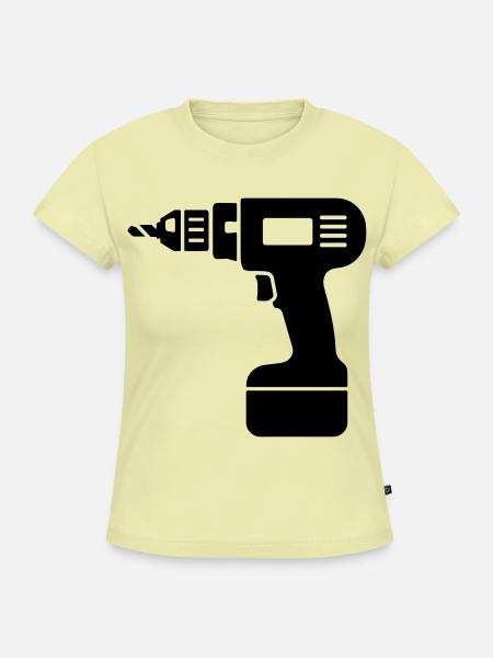 Bohrmaschine - SLIM FIT Frauen Organic T-Shirt - Buttergelb