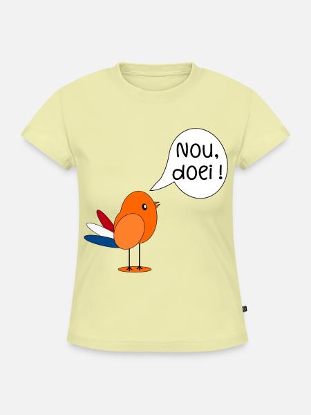 Na dann, tschüss - SLIM FIT Frauen Organic T-Shirt - Buttergelb