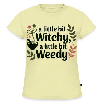 Kräuterkundige Hexen-Kraut-Professionelle Klinik - SLIM FIT Frauen Organic T-Shirt - Buttergelb - Vorne - AI Model Female 172 light (172cm)