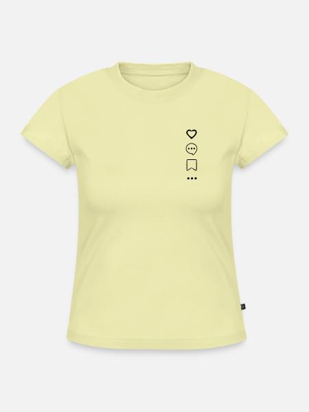 Avi Collection – Social Icons - SLIM FIT Frauen Organic T-Shirt - Buttergelb