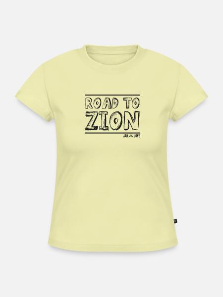 Road To Zion - SLIM FIT Frauen Organic T-Shirt - Buttergelb