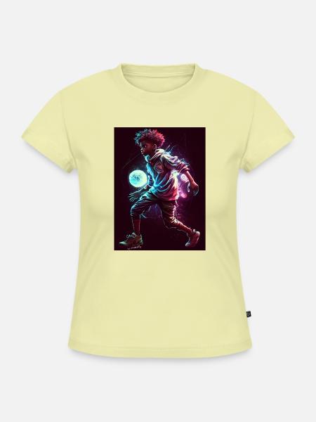Futuristischer Kinder-Superhelden-Design - SLIM FIT Frauen Organic T-Shirt - Buttergelb