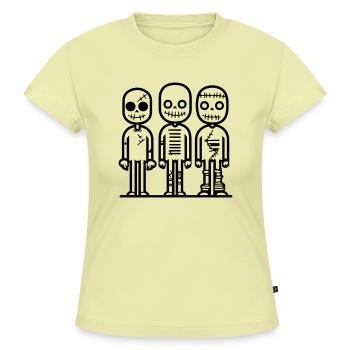 zombie_3 - SLIM FIT Frauen Organic T-Shirt - Buttergelb - Vorne - AI Model Female 172 light (172cm)