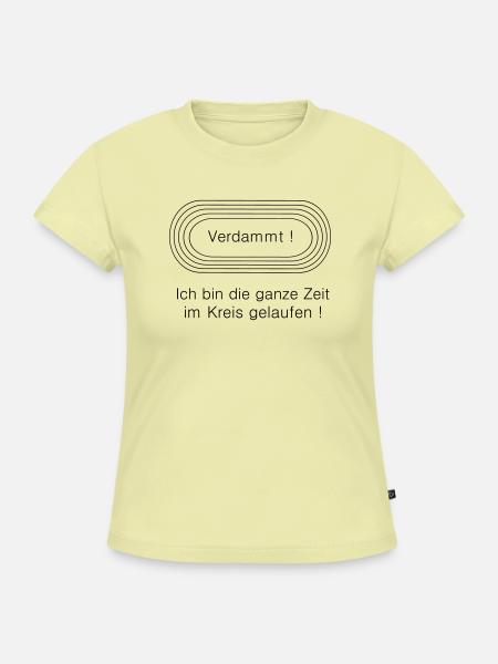 Im Kreis gelaufen - SLIM FIT Frauen Organic T-Shirt - Buttergelb