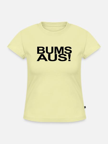 BUMS AUS - SLIM FIT Frauen Organic T-Shirt - Buttergelb