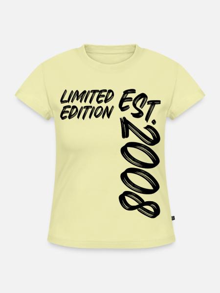 Limited Edition Est. 2008 - SLIM FIT Frauen Organic T-Shirt - Buttergelb