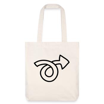 flèche tordue - ligne - Tote bag épais recyclé Stanley/Stella - blanc cassé - Devant