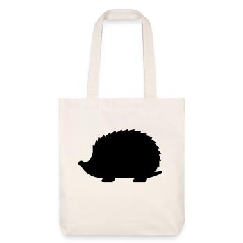 Hedgehog silhouette idea gift animal small - Stanley/Stella Heavyweight Recycled Tote Bag - natural white - Front