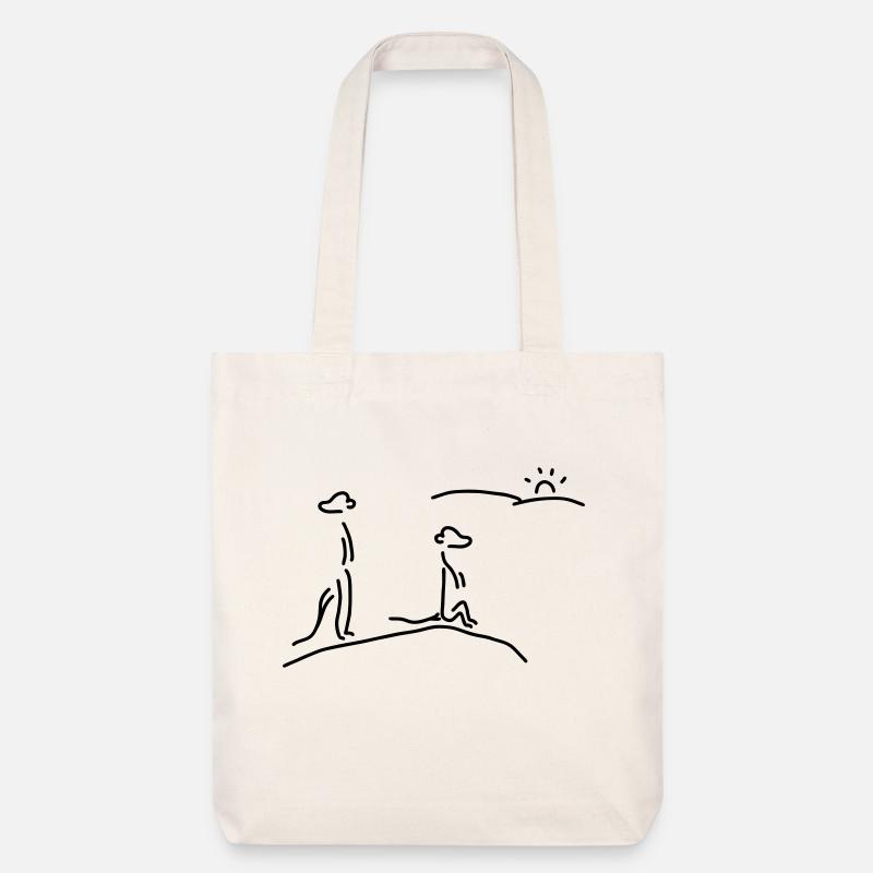 erdmännchen passen auf - Stanley/Stella recycelter Heavyweight Stoffbeutel - Naturweiß