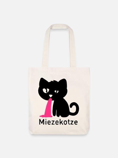 Miezekotze - Stanley/Stella recycelter Heavyweight Stoffbeutel - Naturweiß