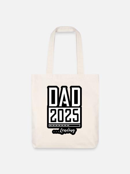 Dad 2025 Loading Papa - Stanley/Stella recycelter Heavyweight Stoffbeutel - Naturweiß