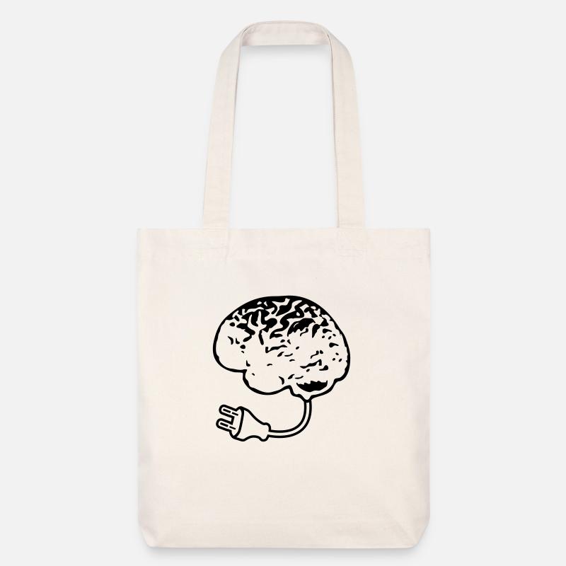 Brain Plug - Stanley/Stella recycelter Heavyweight Stoffbeutel - Naturweiß