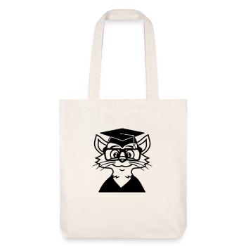 Remise des diplômes universitaires Chat Graduation Réussi - Tote bag épais recyclé Stanley/Stella - blanc cassé - Devant