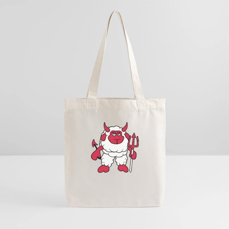 Sheep Devil Satan Hell Evil Trident Horns Cool Stanley/Stella Heavyweight Recycled Tote Bag
