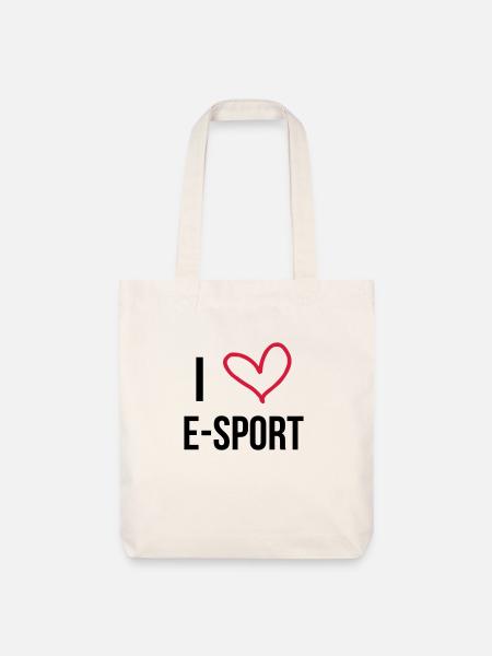I Love E-Sport ! - Stanley/Stella recycelter Heavyweight Stoffbeutel - Naturweiß