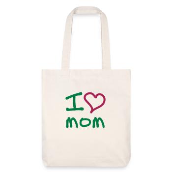 "I love mom" - Tote bag épais recyclé Stanley/Stella - blanc cassé - Devant