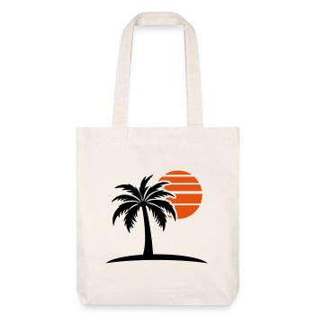 Palm Tree Sun Island - Tote bag épais recyclé Stanley/Stella - blanc cassé - Devant