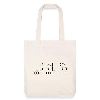 chat ascii mignon - chat ascii mignon - Tote bag épais recyclé Stanley/Stella - blanc cassé - Devant