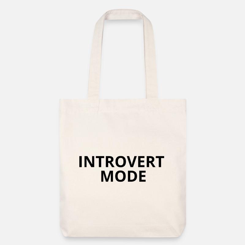 INTROVERT MODE – Minimale Unisex Apparel - Stanley/Stella recycelter Heavyweight Stoffbeutel - Naturweiß
