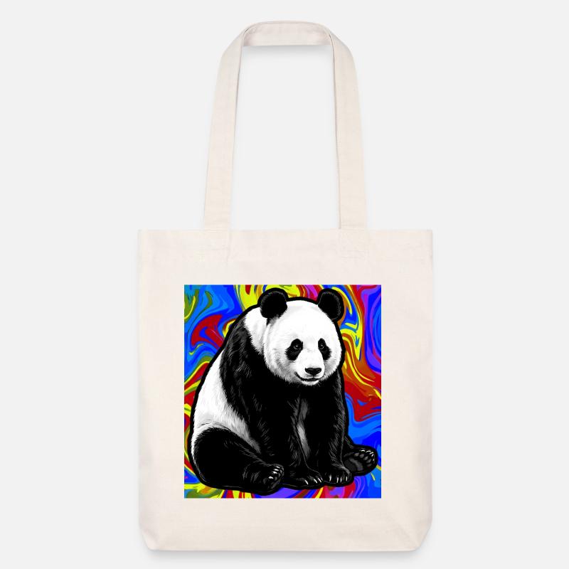Panda - Stanley/Stella recycelter Heavyweight Stoffbeutel - Naturweiß