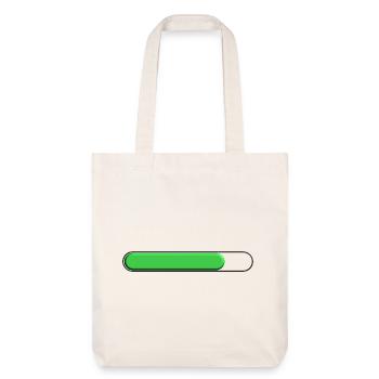 Average gauge Green (three quarters) - Stanley/Stella Heavyweight Recycled Tote Bag - natural white - Front