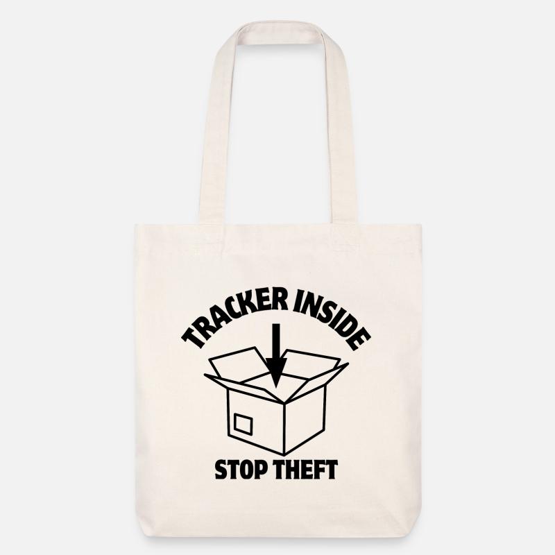 sécurité, antivol de colis, tracker inside - Tote bag épais recyclé Stanley/Stella - blanc cassé