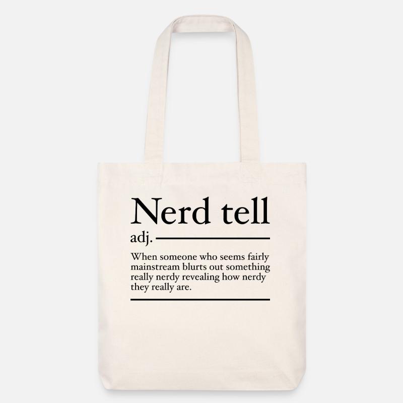 Nerd Tell Definition | Lustige Nerds - Stanley/Stella recycelter Heavyweight Stoffbeutel - Naturweiß
