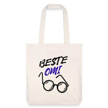 Oma Großmutter Beste Omi Brille Statement - Stanley/Stella recycelter Heavyweight Stoffbeutel - Naturweiß - Vorne