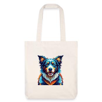 Picardy Sheepdog Breed Colorful Cartoon Kawaii - Stanley/Stella Heavyweight Recycled Tote Bag - natural white - Front