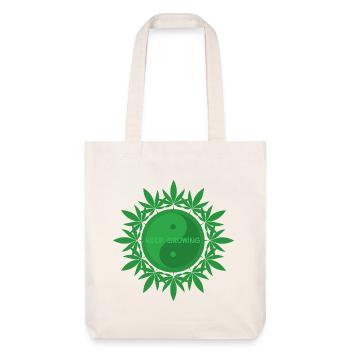 Keep Growing - Stanley/Stella recycelter Heavyweight Stoffbeutel - Naturweiß - Vorne