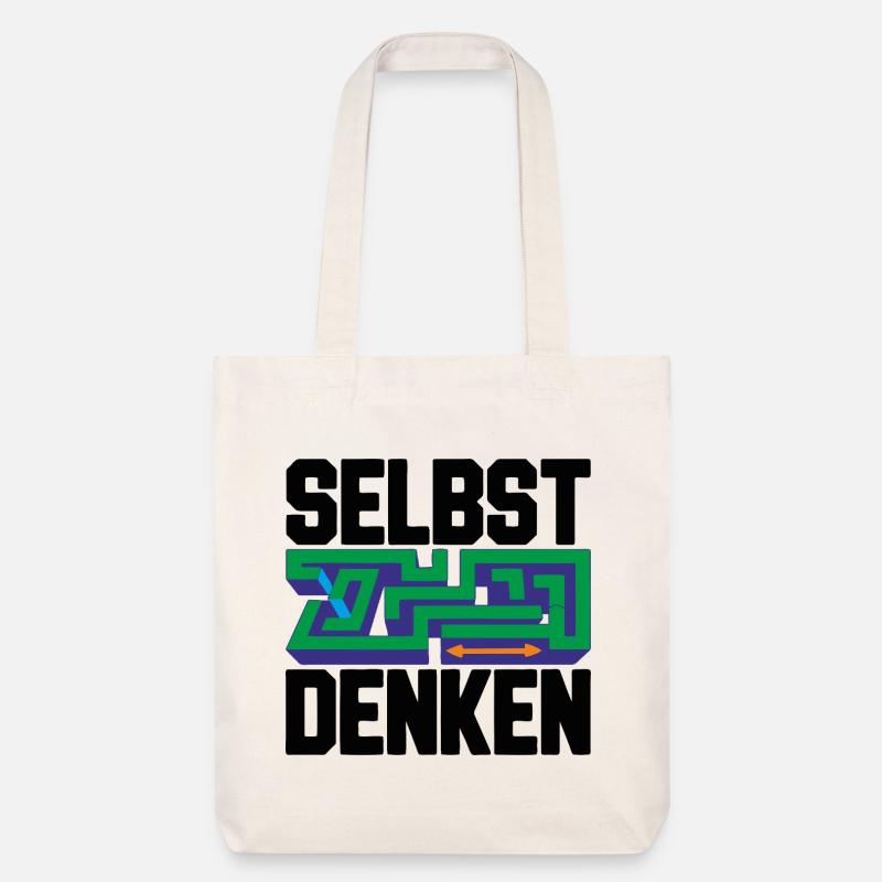 Selbst denken = Eigenständigkeit - Stanley/Stella recycelter Heavyweight Stoffbeutel - Naturweiß