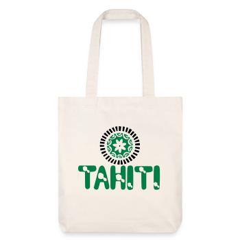 polynesische Tätowierung Tiara Tahiti Karte - Stanley/Stella recycelter Heavyweight Stoffbeutel - Naturweiß - Vorne