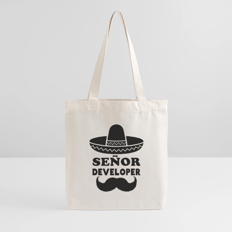 Señor Developer für Programmier & Senior Developer Stanley/Stella recycelter Heavyweight Stoffbeutel