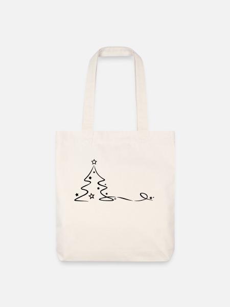 Weihnachten - Weihnachtsbaum - Stanley/Stella recycelter Heavyweight Stoffbeutel - Naturweiß