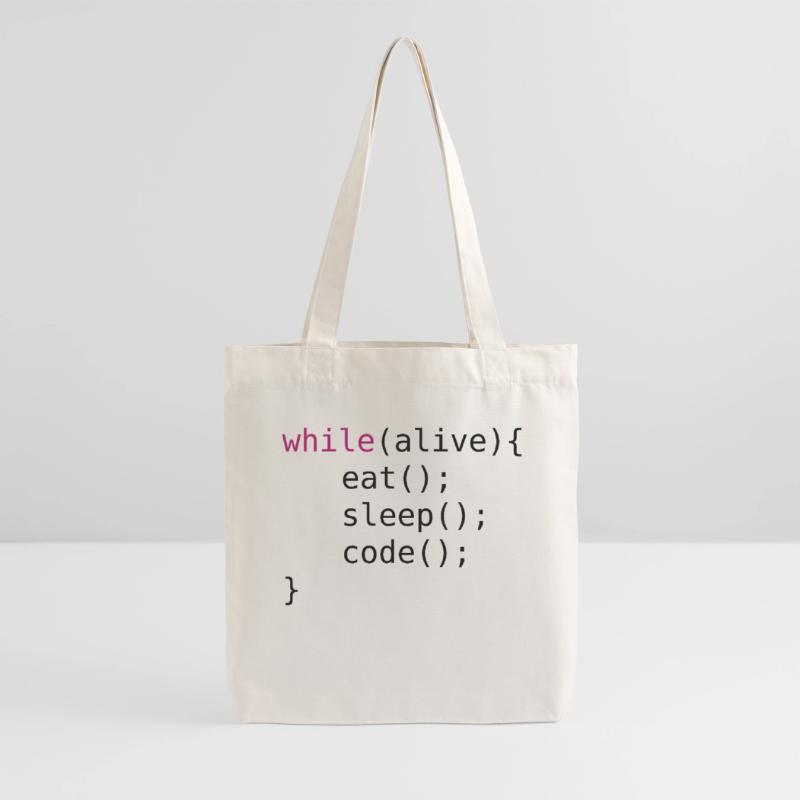 Funny code source code Stanley/Stella Heavyweight Recycled Tote Bag