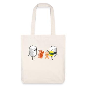 Sushi Shopping - Stanley/Stella recycelter Heavyweight Stoffbeutel - Naturweiß - Vorne