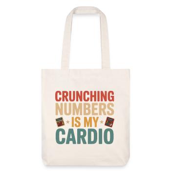 Number Nerd Cardio Humor - Stanley/Stella Heavyweight Recycled Tote Bag - natural white - Front