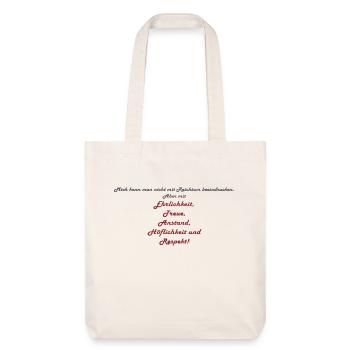 Politeness Respect - Stanley/Stella Heavyweight Recycled Tote Bag - natural white - Front