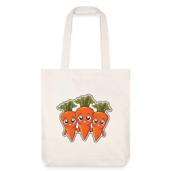 Karla, Kalle et Kim – Les amis de la carotte - Tote bag épais recyclé Stanley/Stella - blanc cassé - Devant