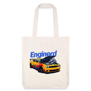 Muscle Car Being Worked On By Mechanic - Stanley/Stella Heavyweight Recycled Tote Bag - natural white - Front