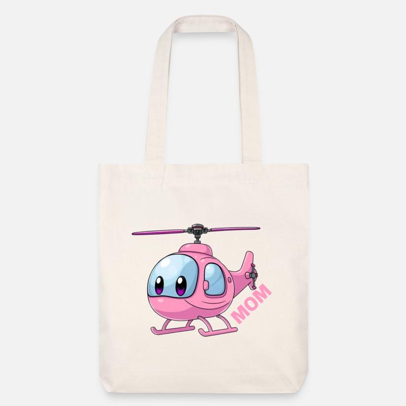 Helikopter Mutter - Stanley/Stella recycelter Heavyweight Stoffbeutel - Naturweiß