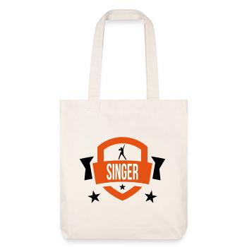 Chanteur - Chanter 🎤 - Tote bag épais recyclé Stanley/Stella - blanc cassé - Devant