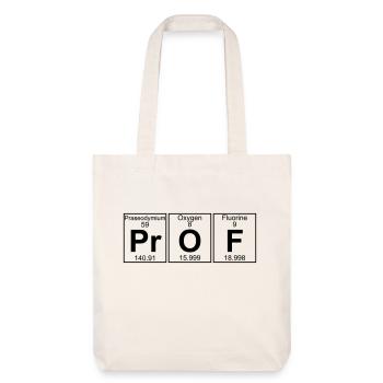 Pr-O-F (prof) - Full - Stanley/Stella recycelter Heavyweight Stoffbeutel - Naturweiß - Vorne