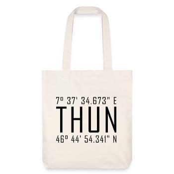 Thun Coordinates – Typography with Local Reference Besch - Stanley/Stella Heavyweight Recycled Tote Bag - natural white - Front