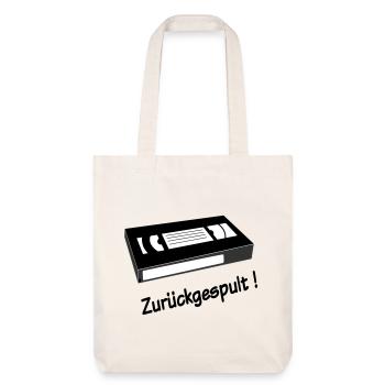 Zurueckgespult - Stanley/Stella recycelter Heavyweight Stoffbeutel - Naturweiß - Vorne