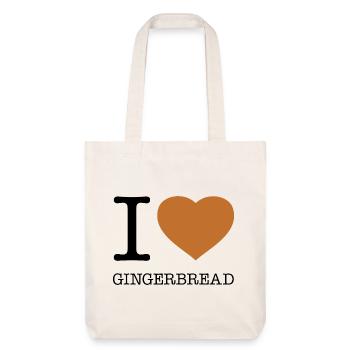 I LOVE GINGERBREAD Lebkuchen - Stanley/Stella Heavyweight Recycled Tote Bag - natural white - Front