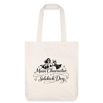 Personnage principal. Chien acolyte. - Tote bag épais recyclé Stanley/Stella - blanc cassé - Devant