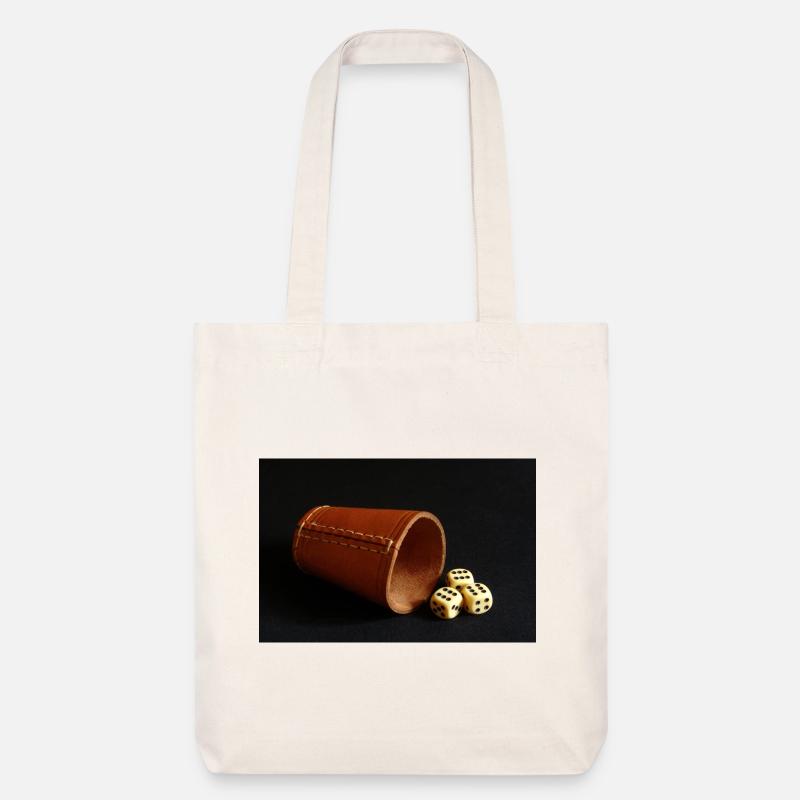 dice cup - Stanley/Stella Heavyweight Recycled Tote Bag - natural white