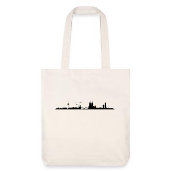 Cologne Skyline Panorama - Tote bag épais recyclé Stanley/Stella - blanc cassé - Devant