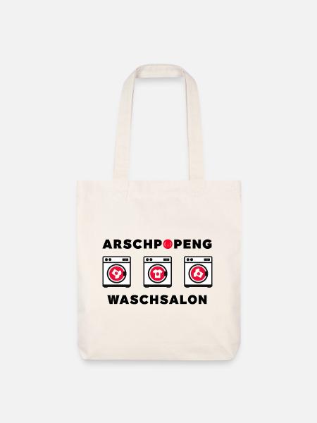Arschpopeng Waschsalon - Stanley/Stella recycelter Heavyweight Stoffbeutel - Naturweiß